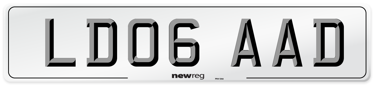 LD06 AAD Number Plate from New Reg